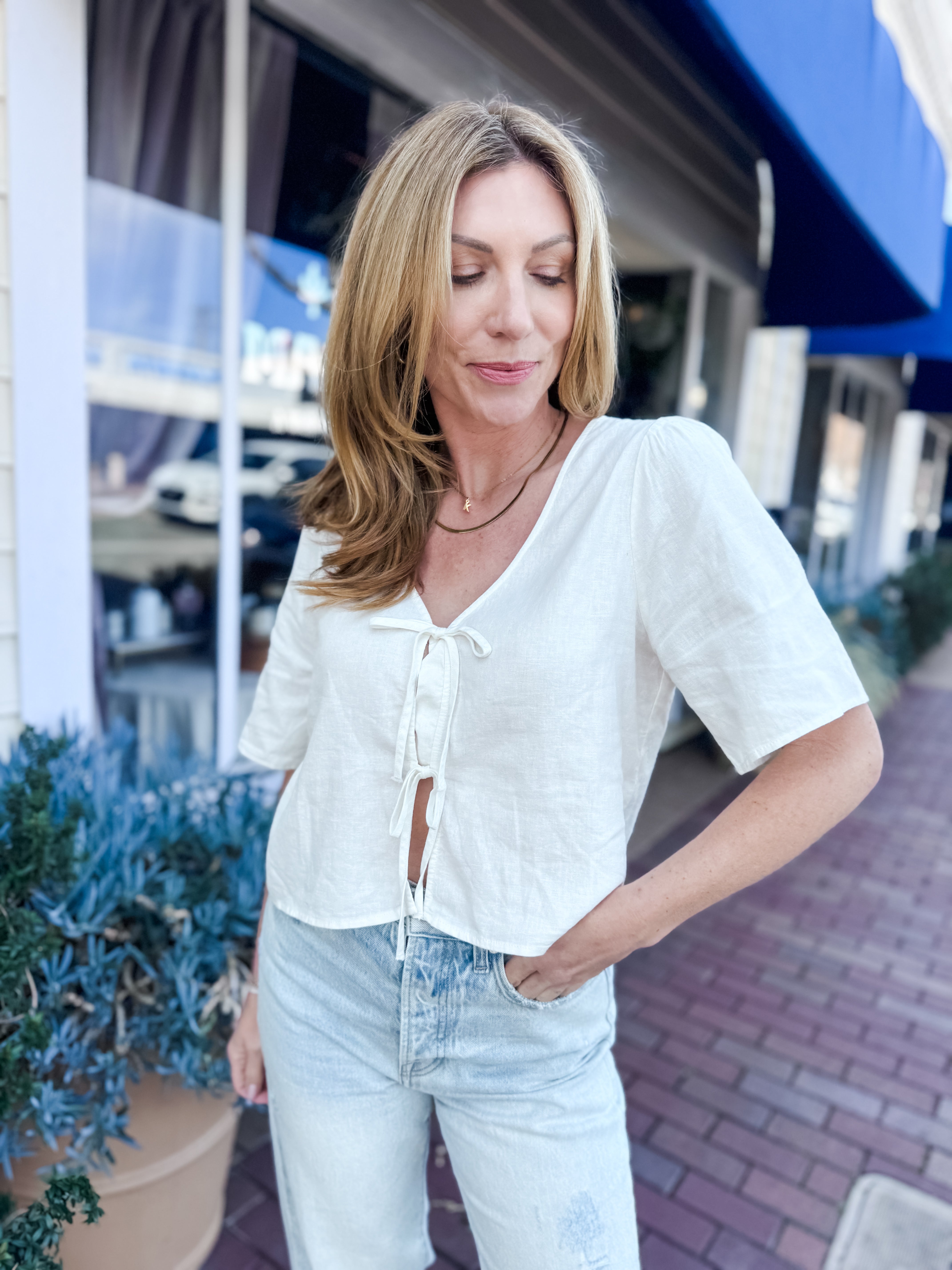 Z Supply La Belle Linen Top