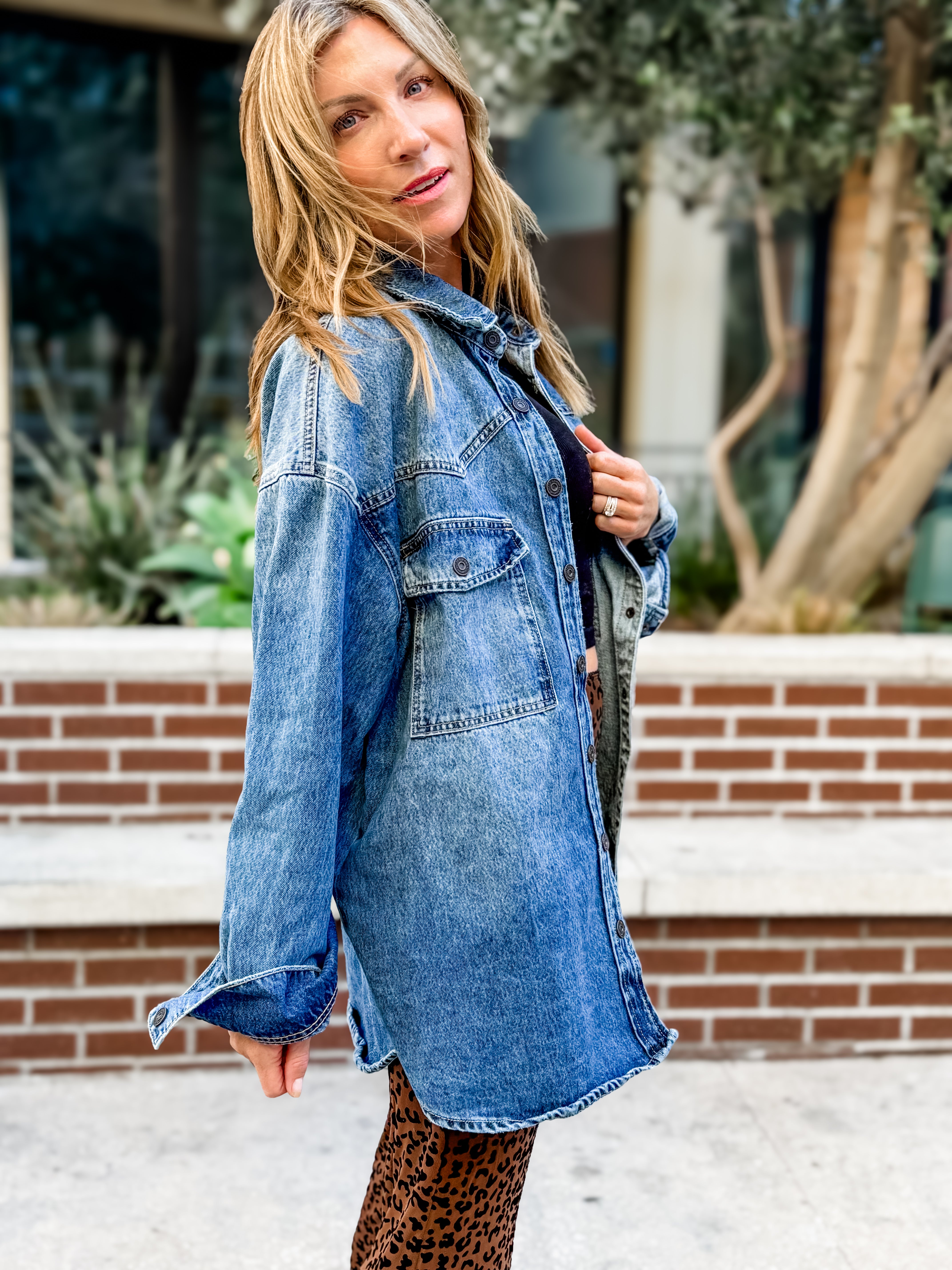 Western Abby Oversized Denim Jacket