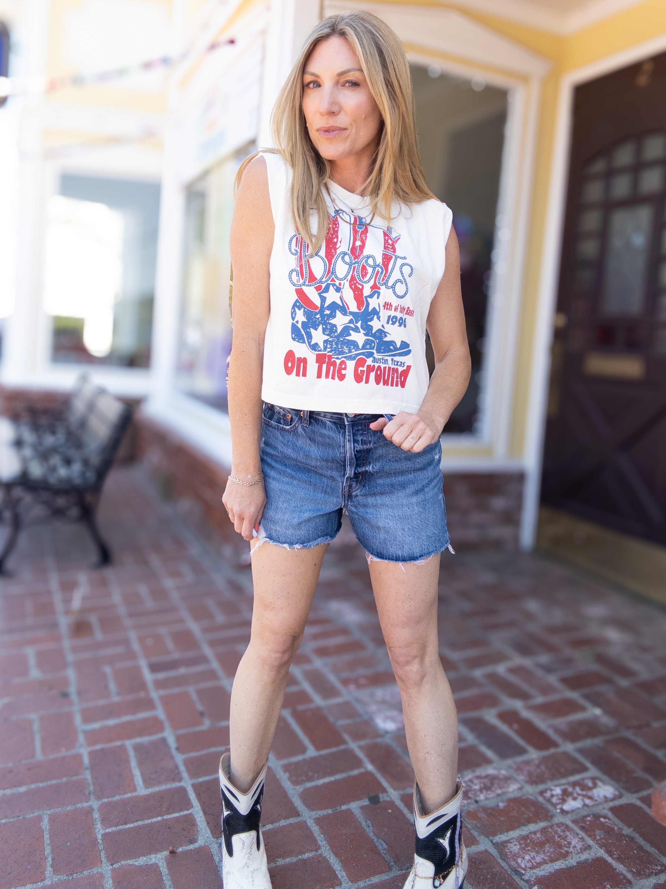 Boots On The Ground Boxy Muscle Tee