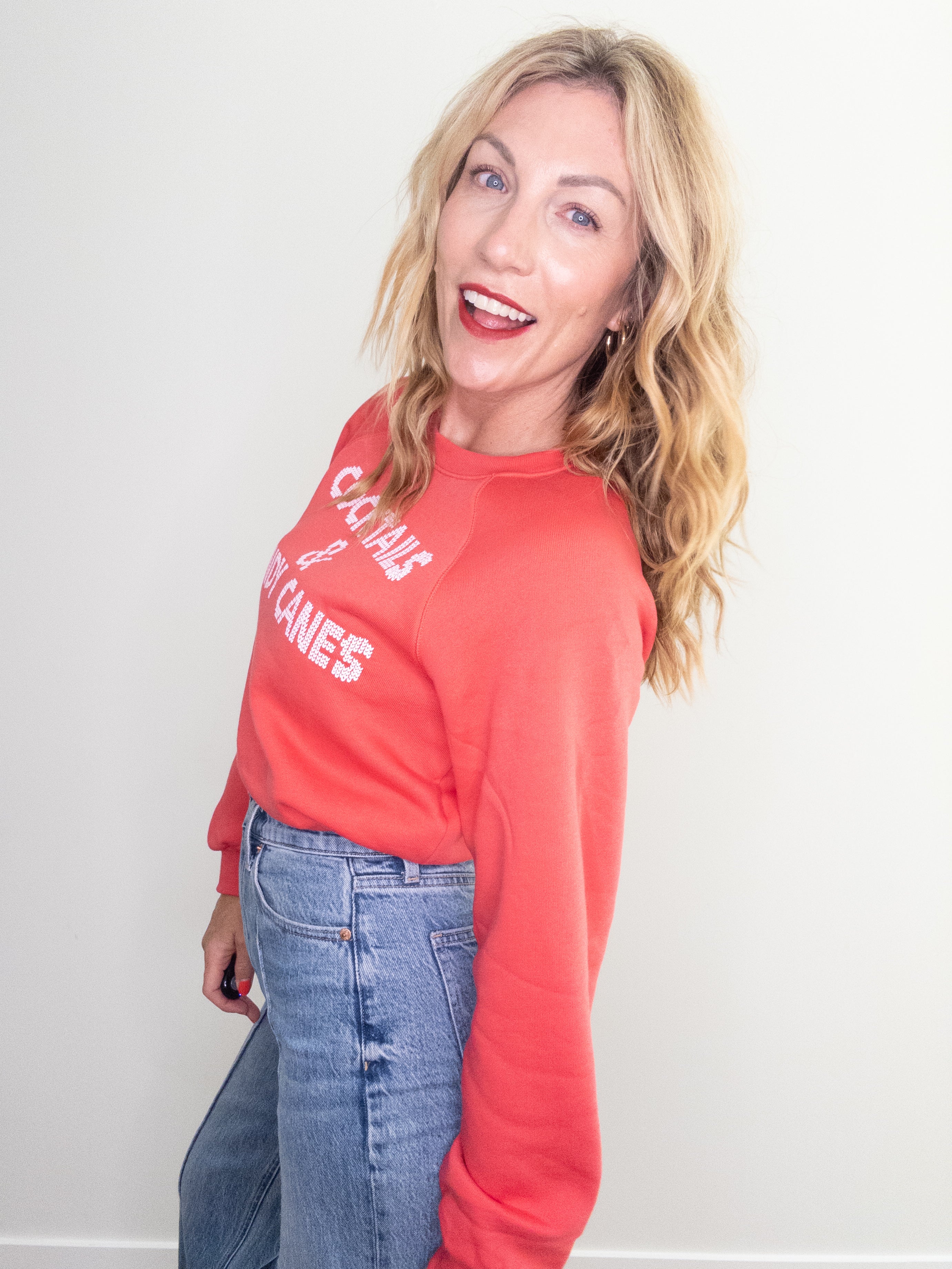 Project Social T Cocktails and Candy Canes Sweatshirt