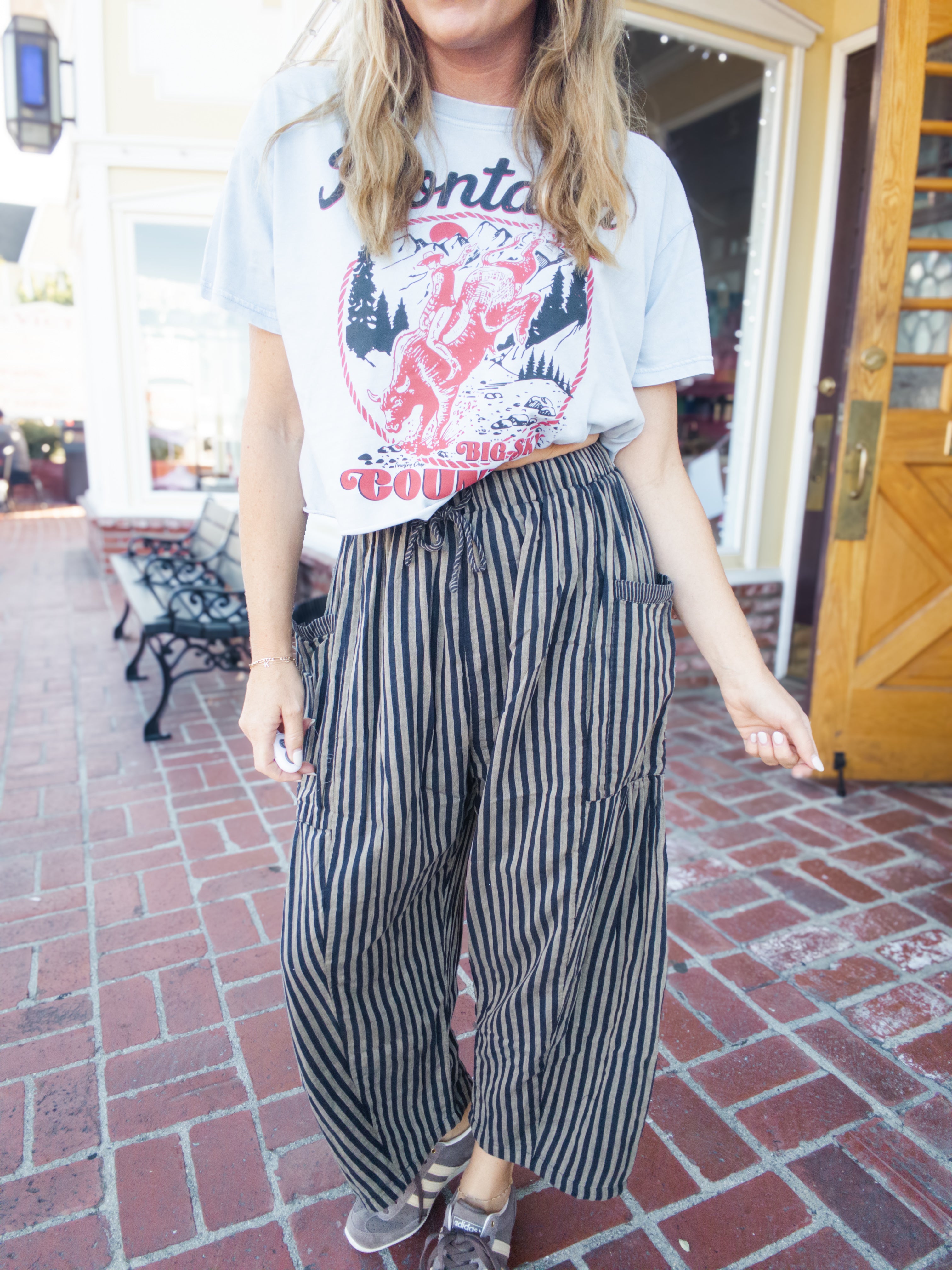 Fine Line Striped Pants
