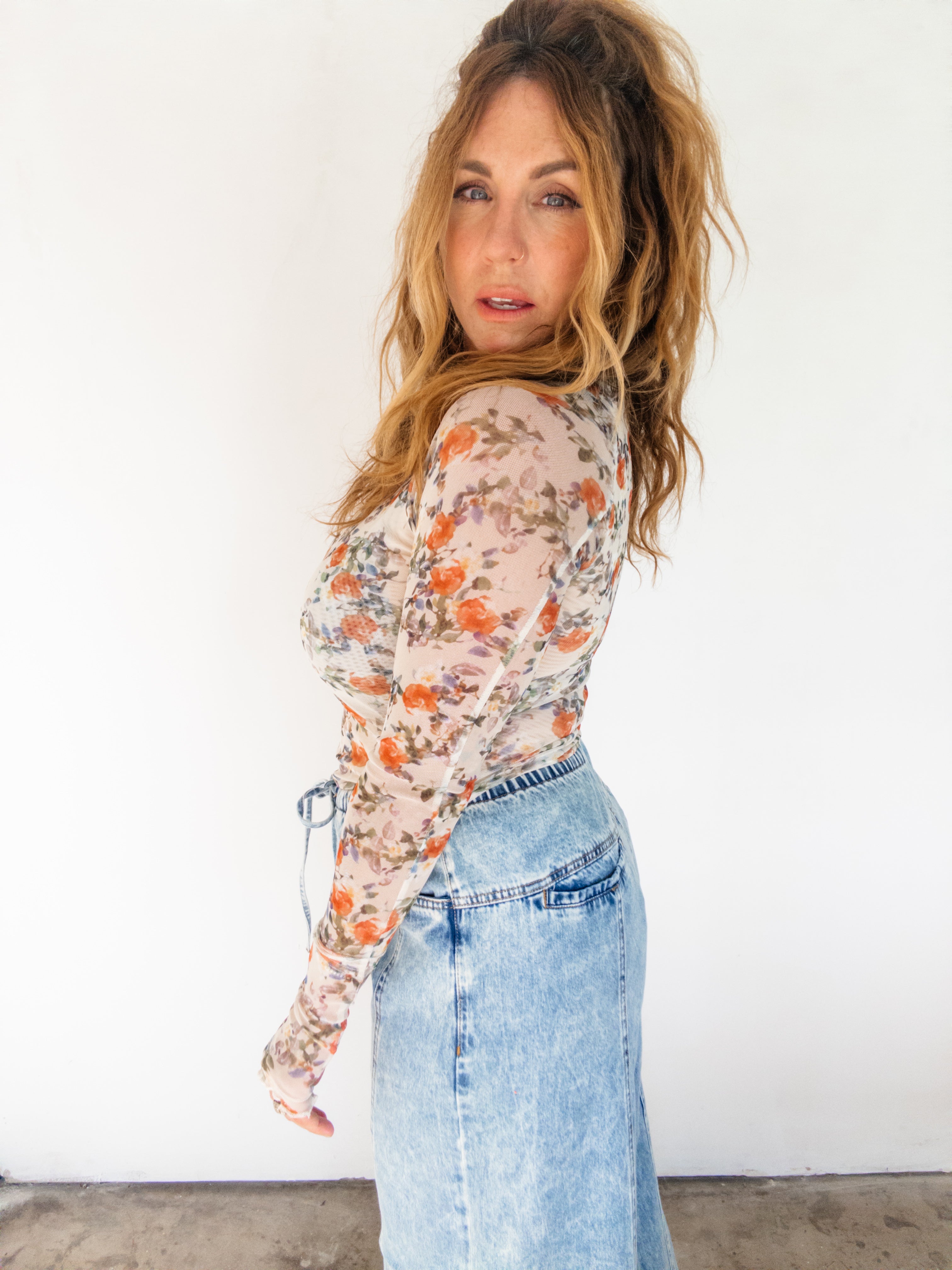 Fresh In Bloom Mesh Long Sleeve