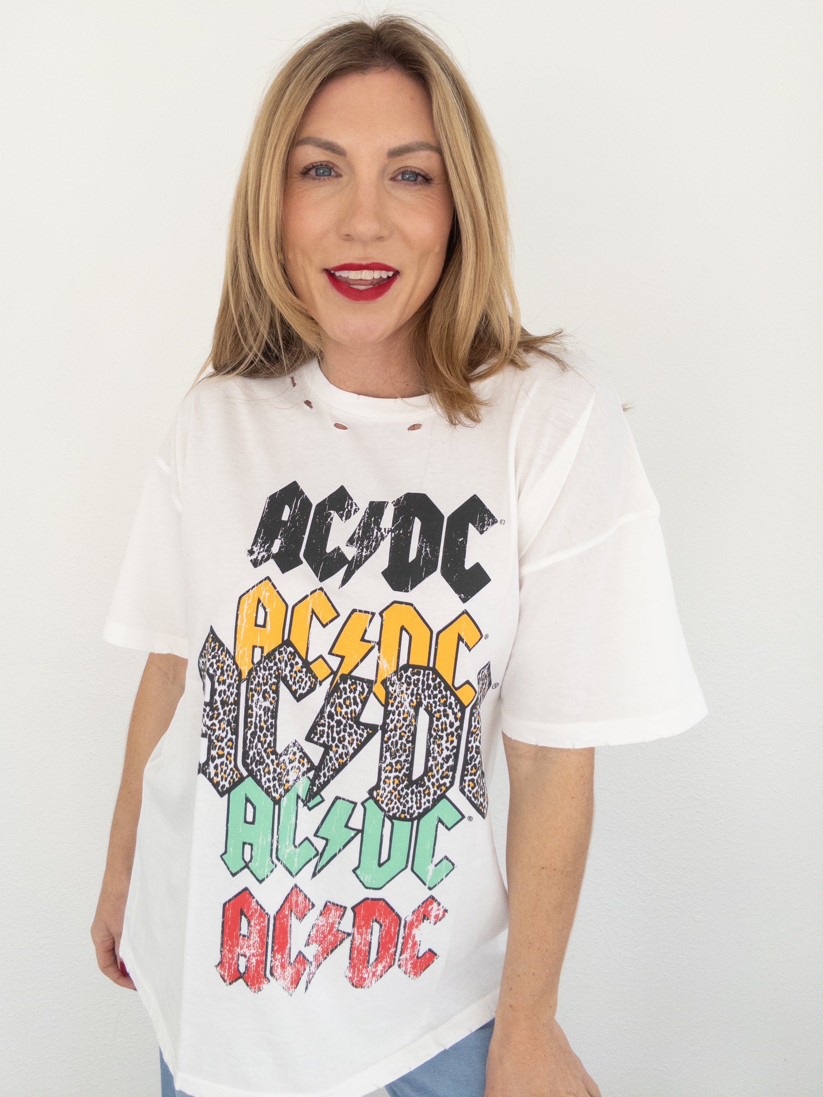 ACDC Distressed Graphic Tee