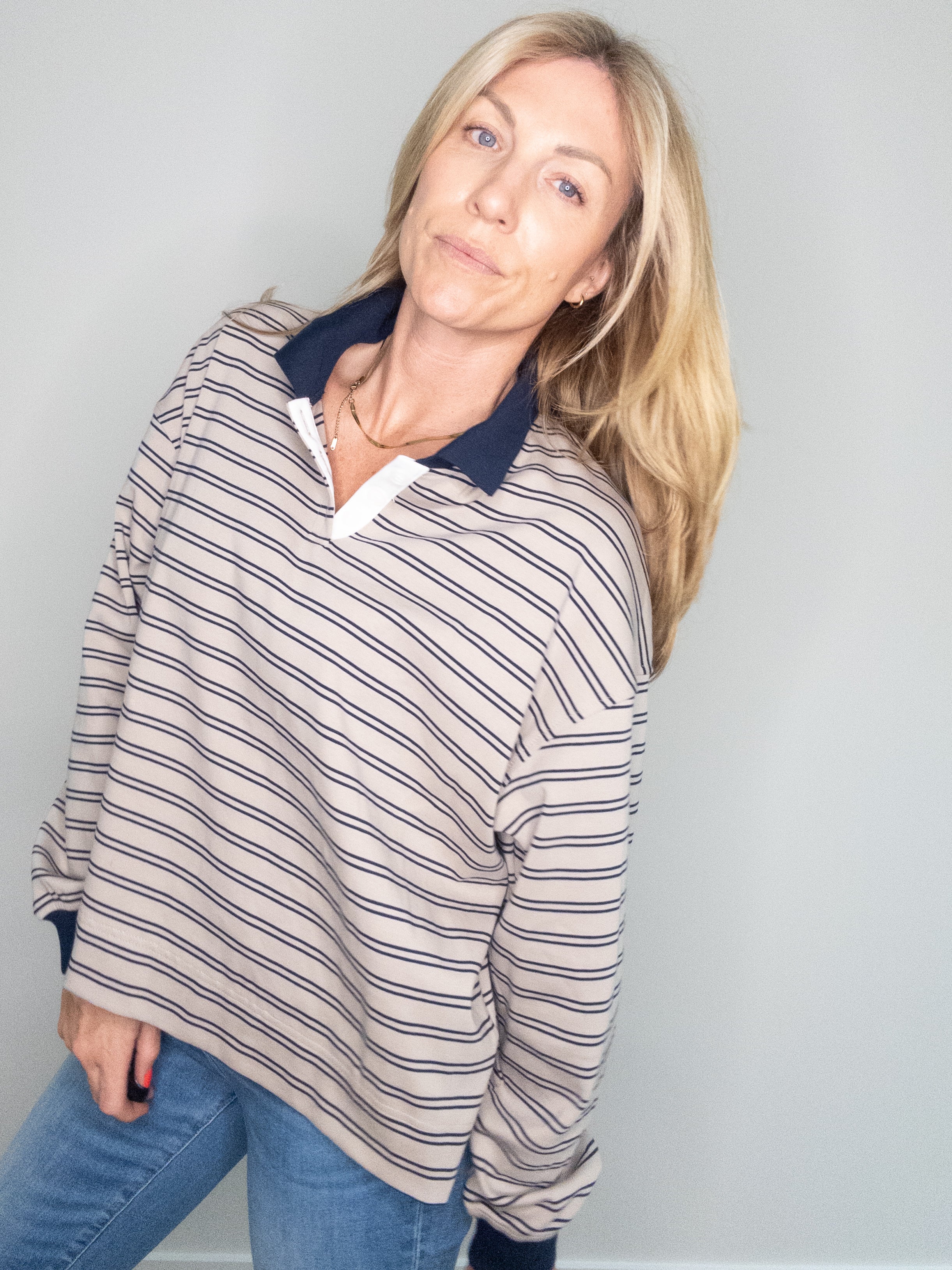 Class Is In Session Stripe Polo