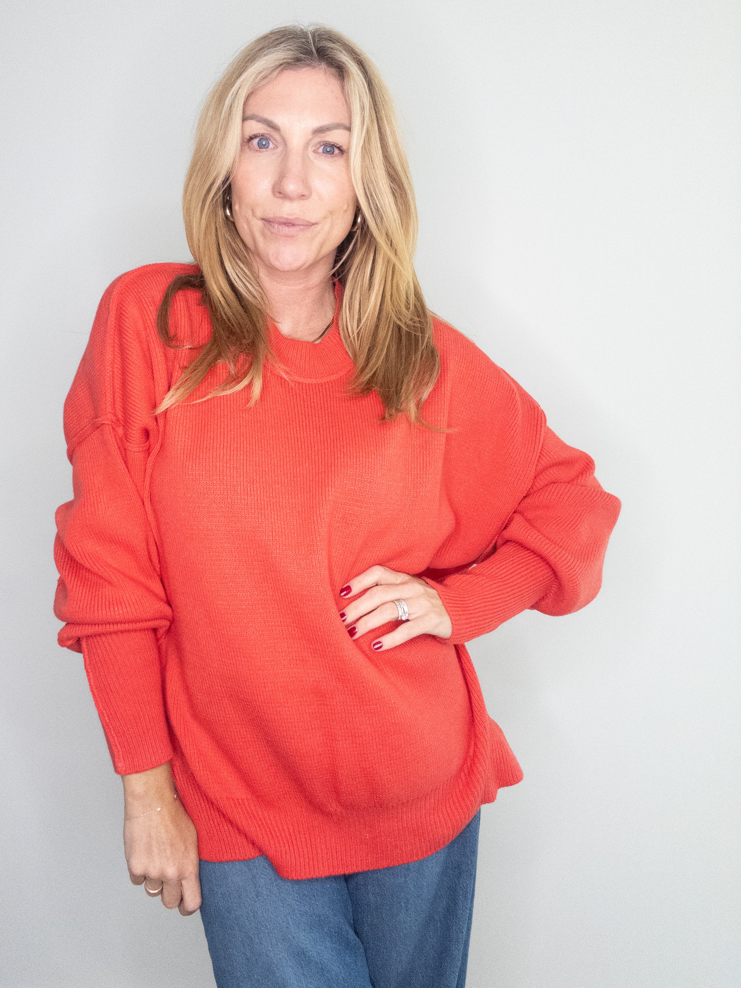 Cherry Pop Oversized Knit Sweater