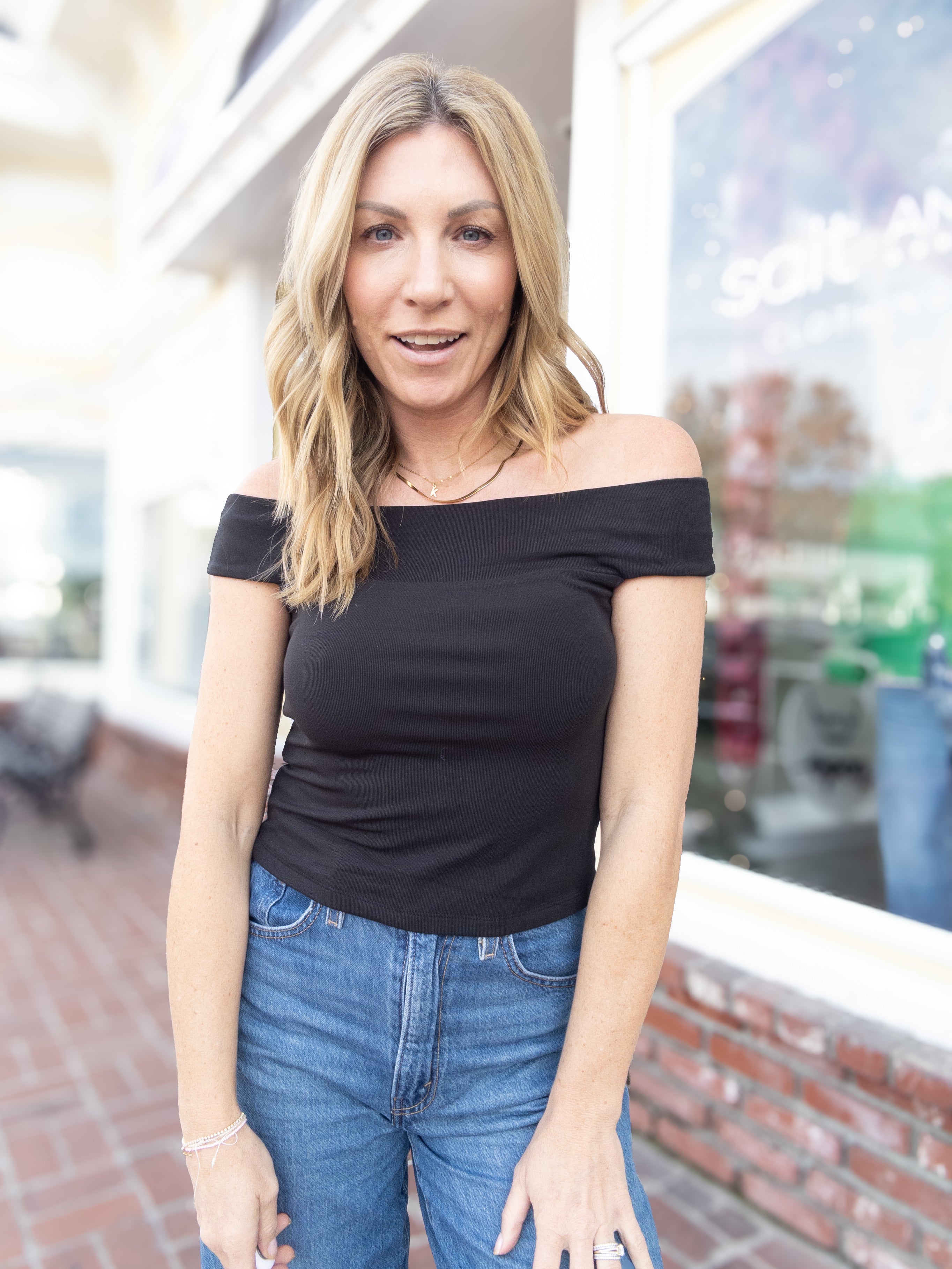 Z Supply Second Skin Off the Shoulder Top