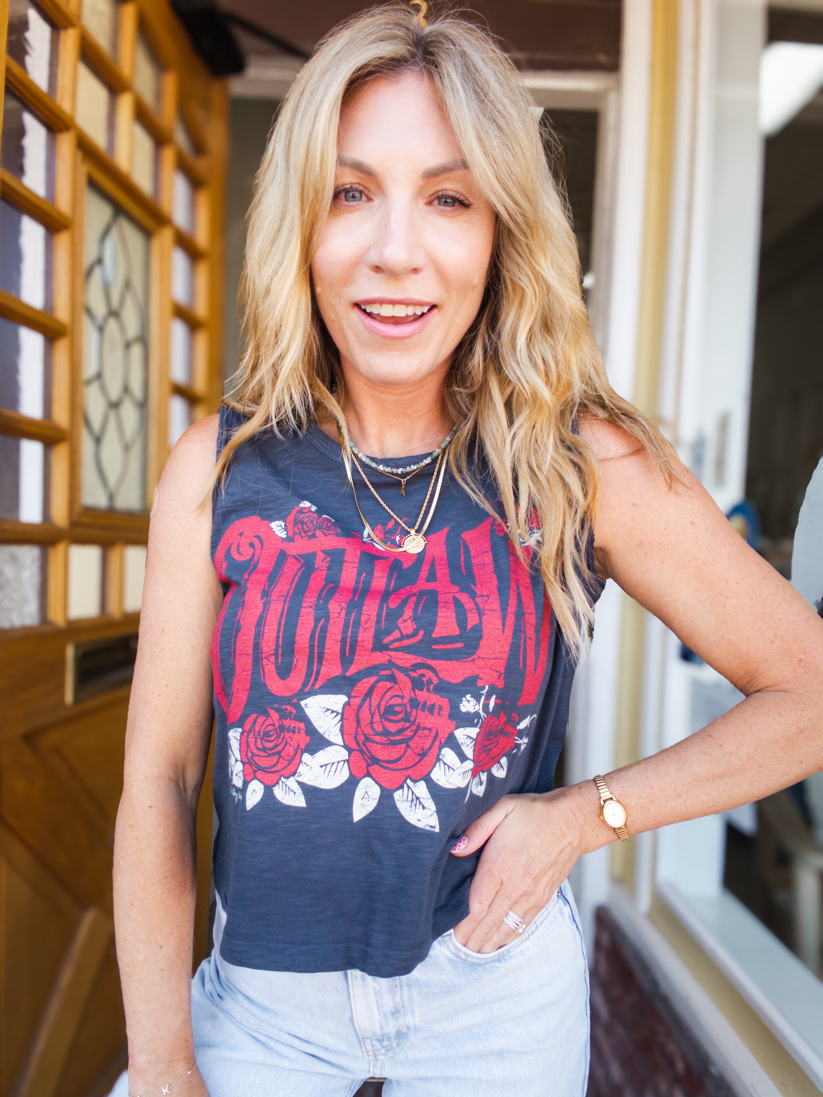 Outlaw Roses Muscle Tank