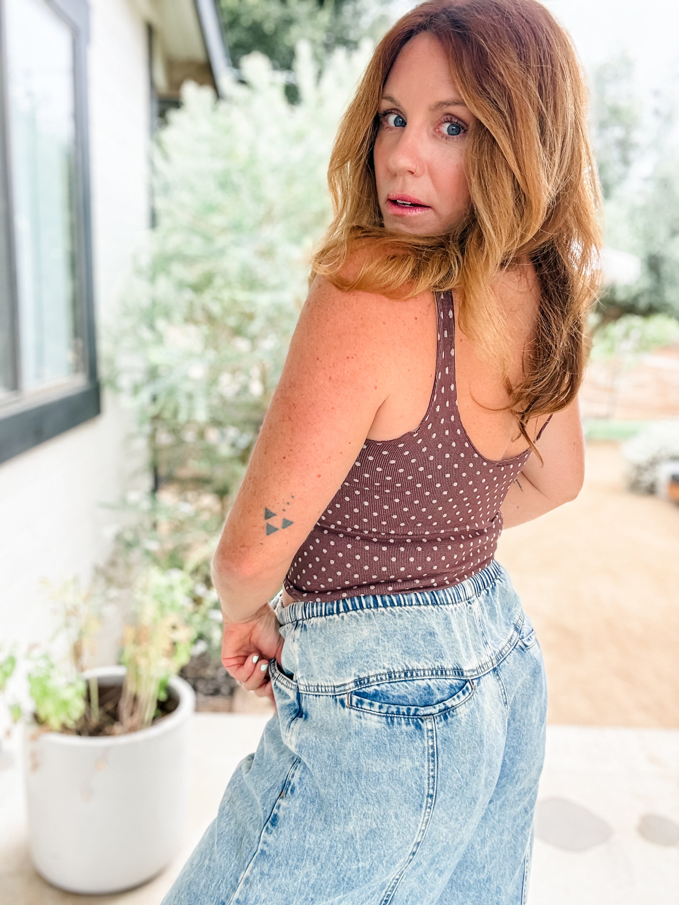 Dots For Days Cropped Tank