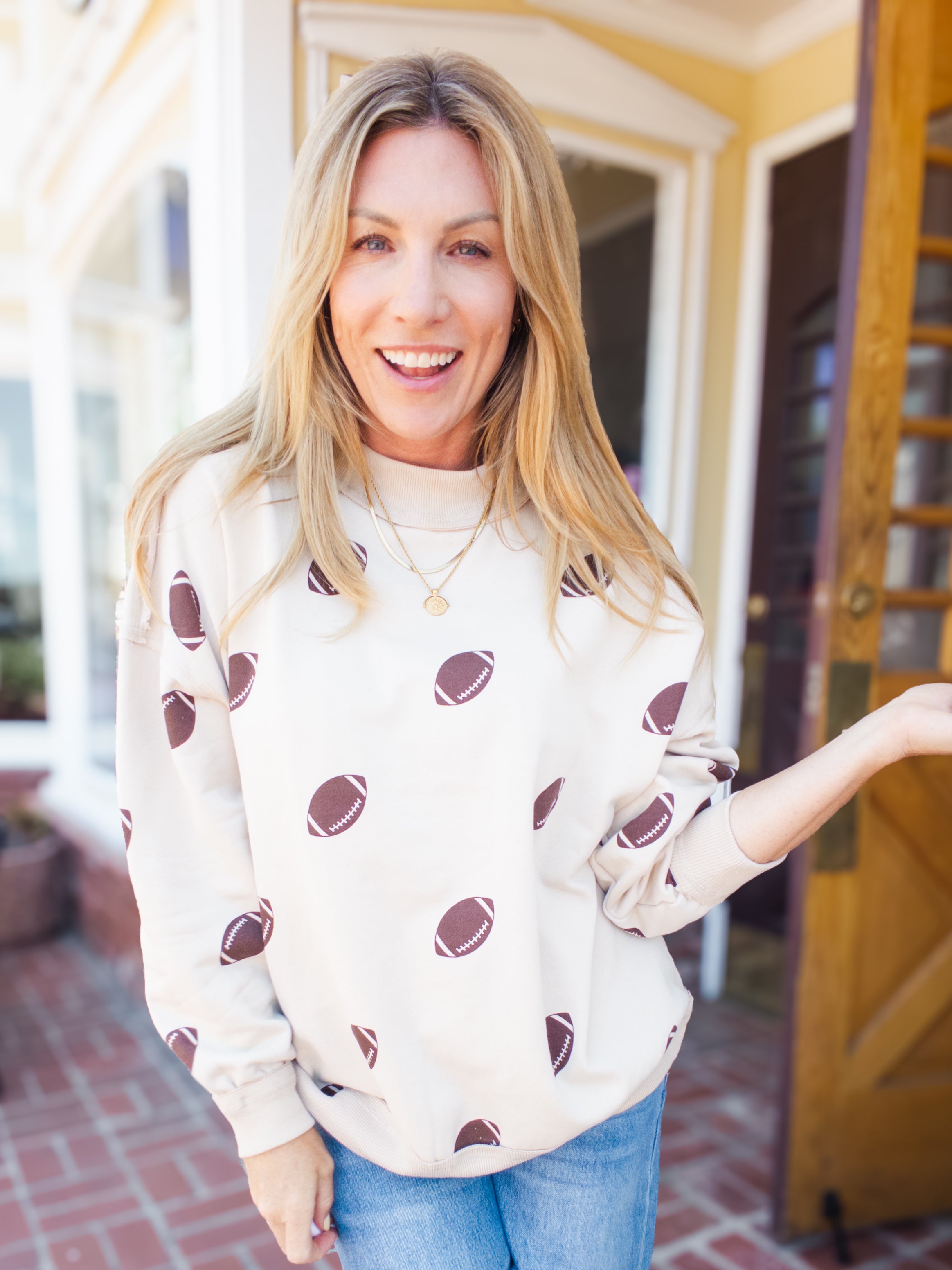 Game Day Reversible Mock Neck Sweatshirt