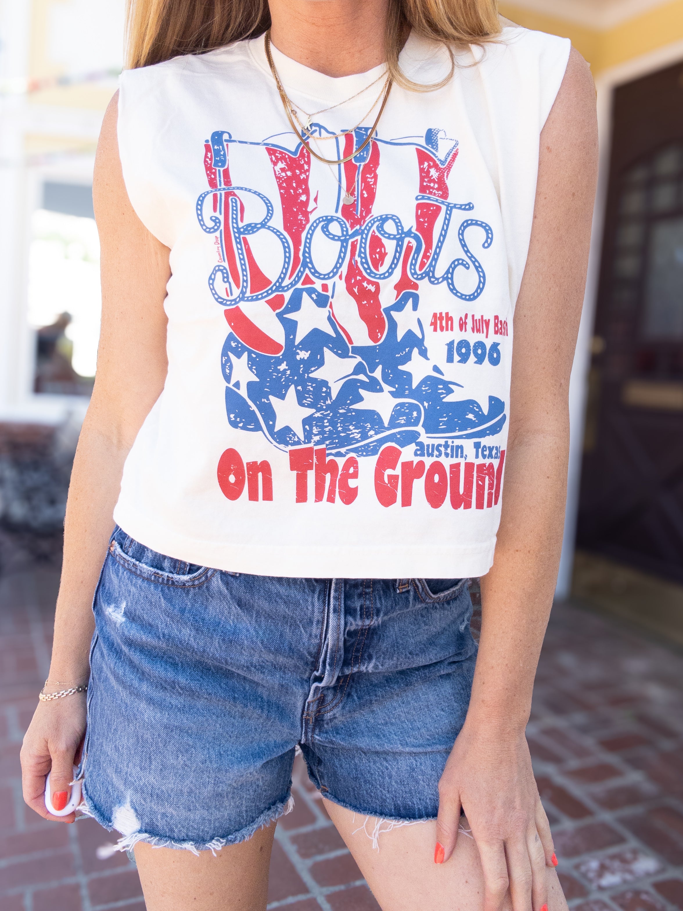Boots On The Ground Boxy Muscle Tee