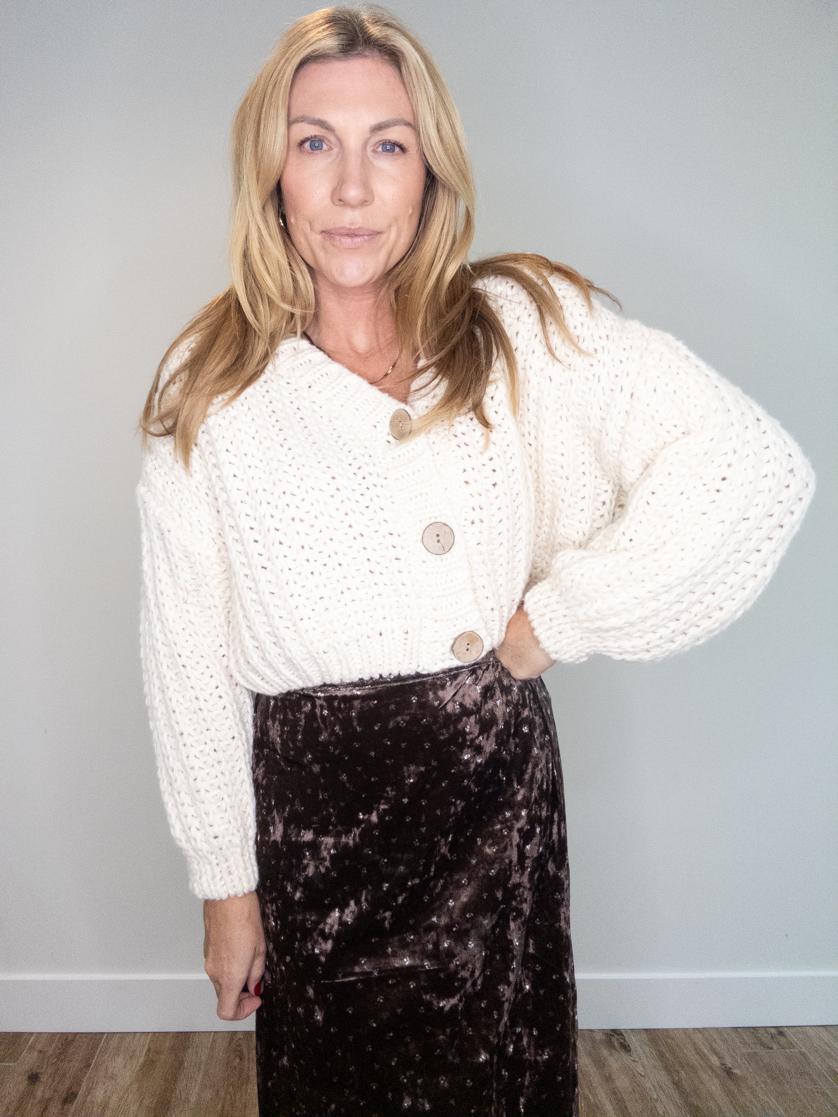 Ditsy Florals Midi Skirt