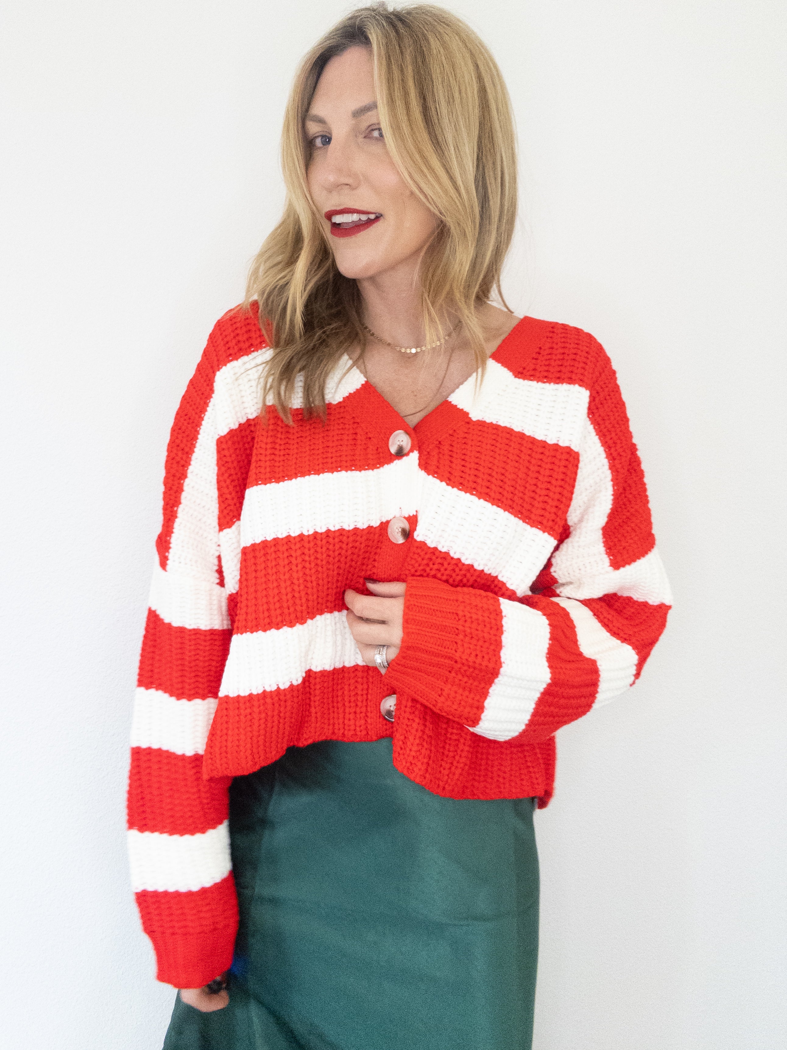 First Class Striped Cardigan