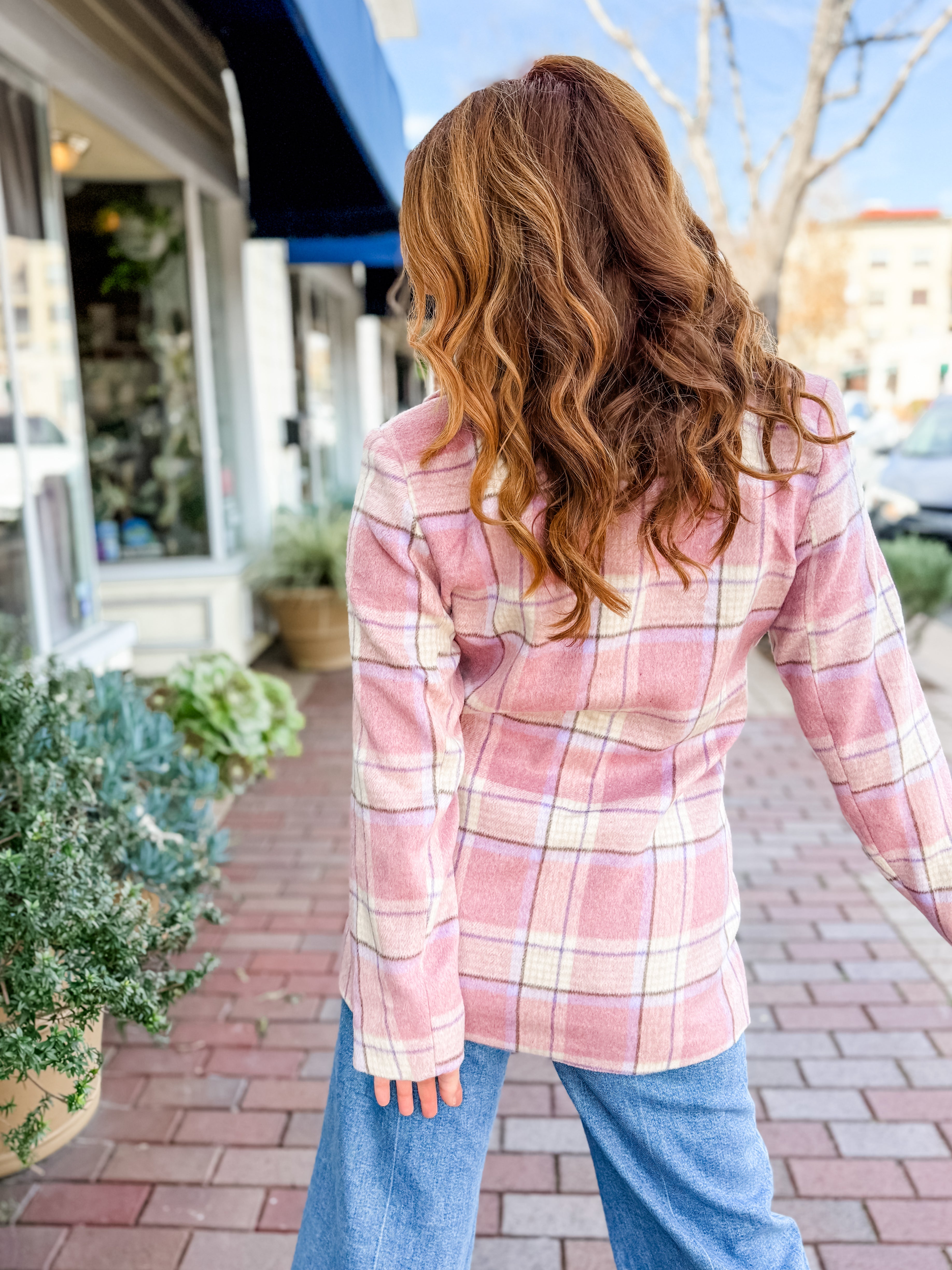 First Blush Plaid Blazer