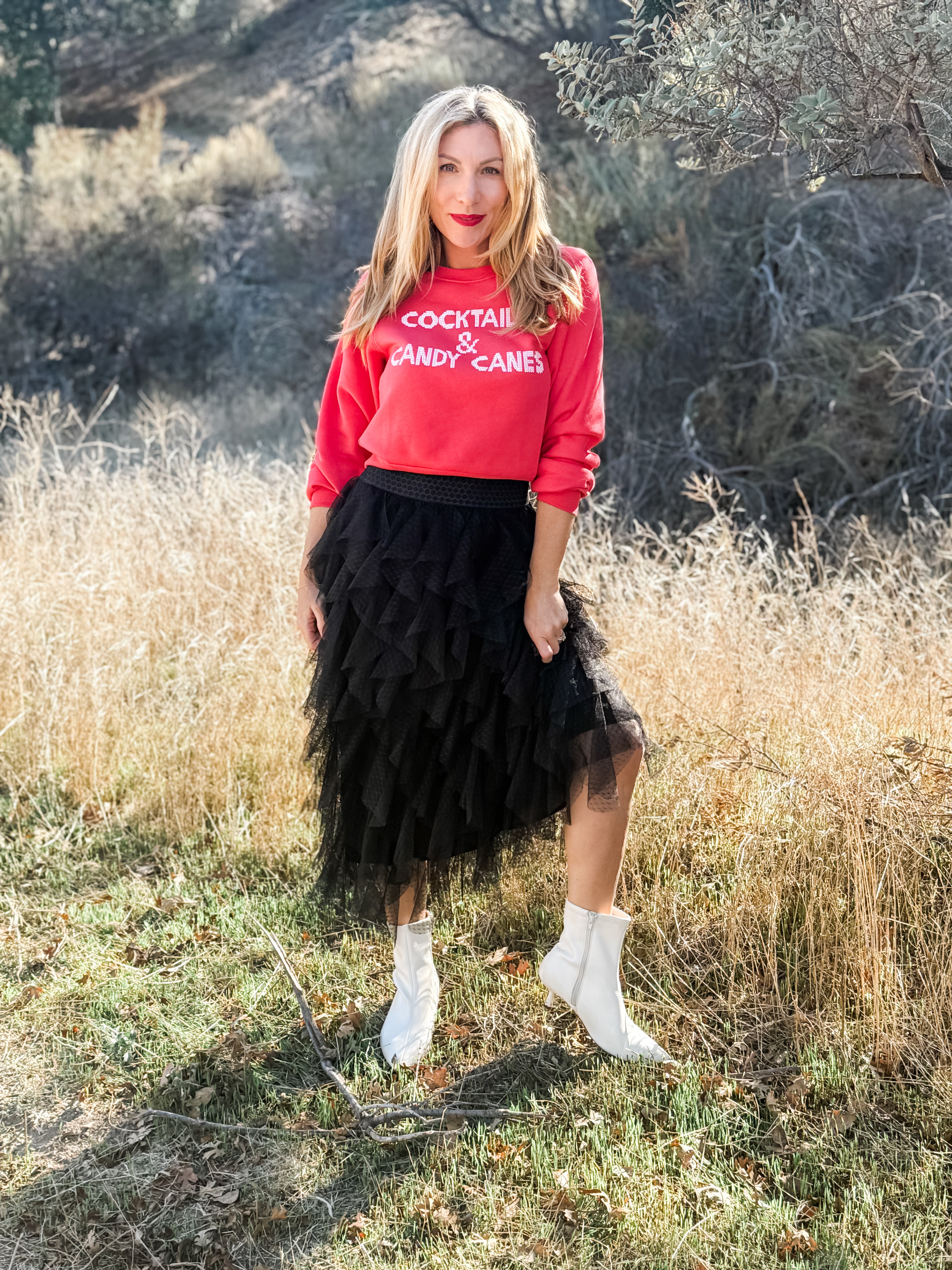 Project Social T Cocktails and Candy Canes Sweatshirt