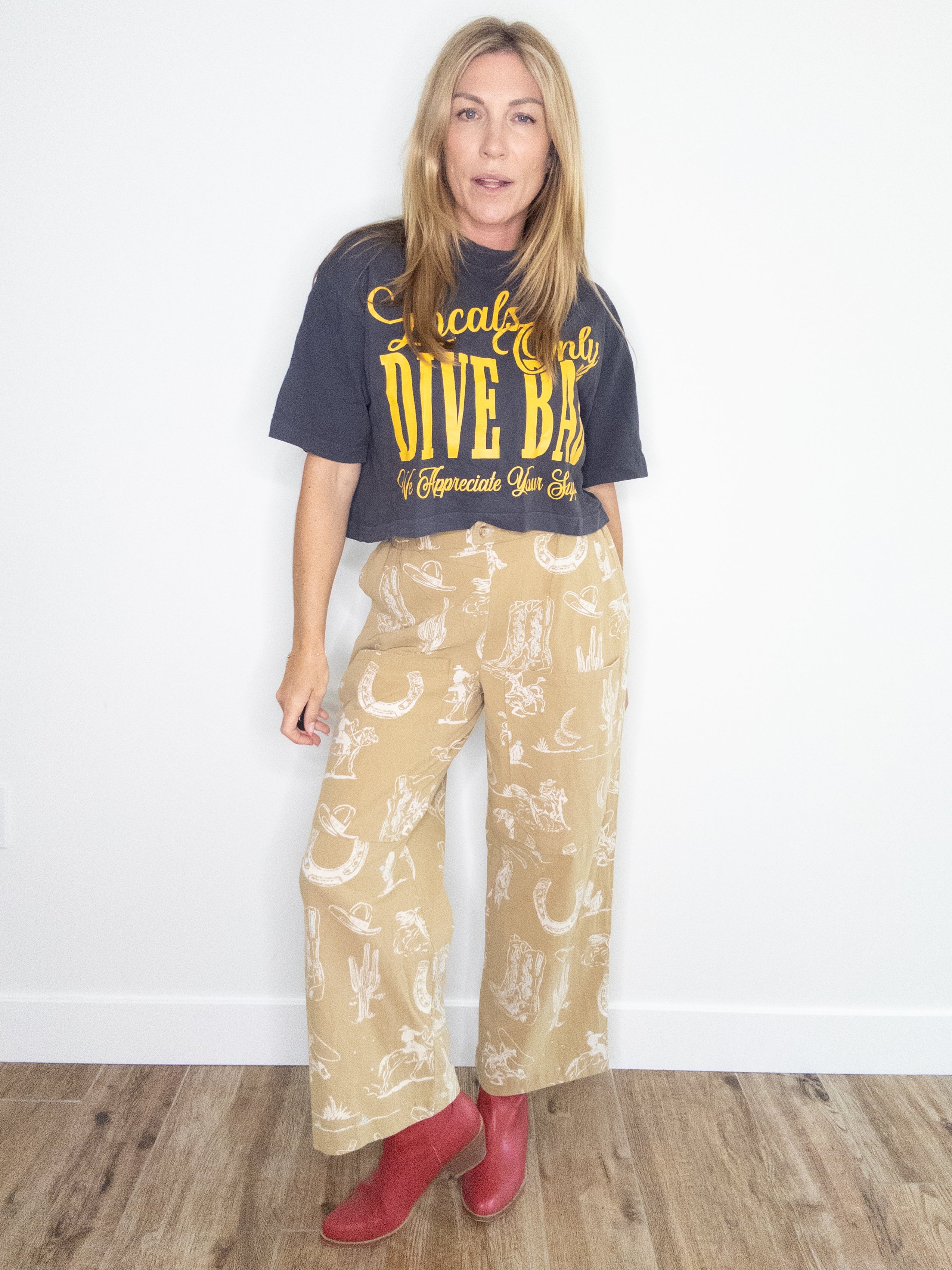 Get Rowdy Western Motif Pants