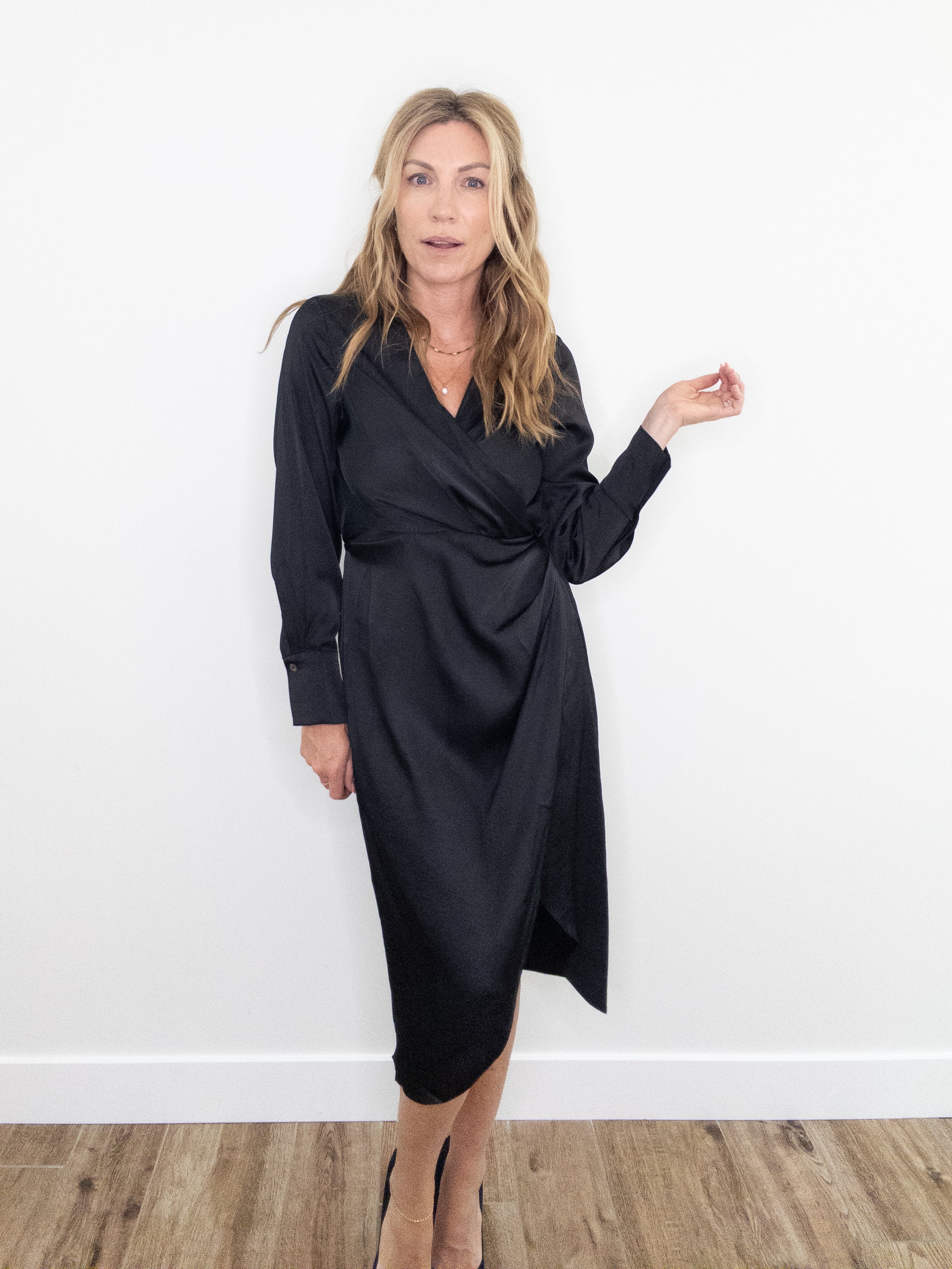 Satin Tulip Midi Dress