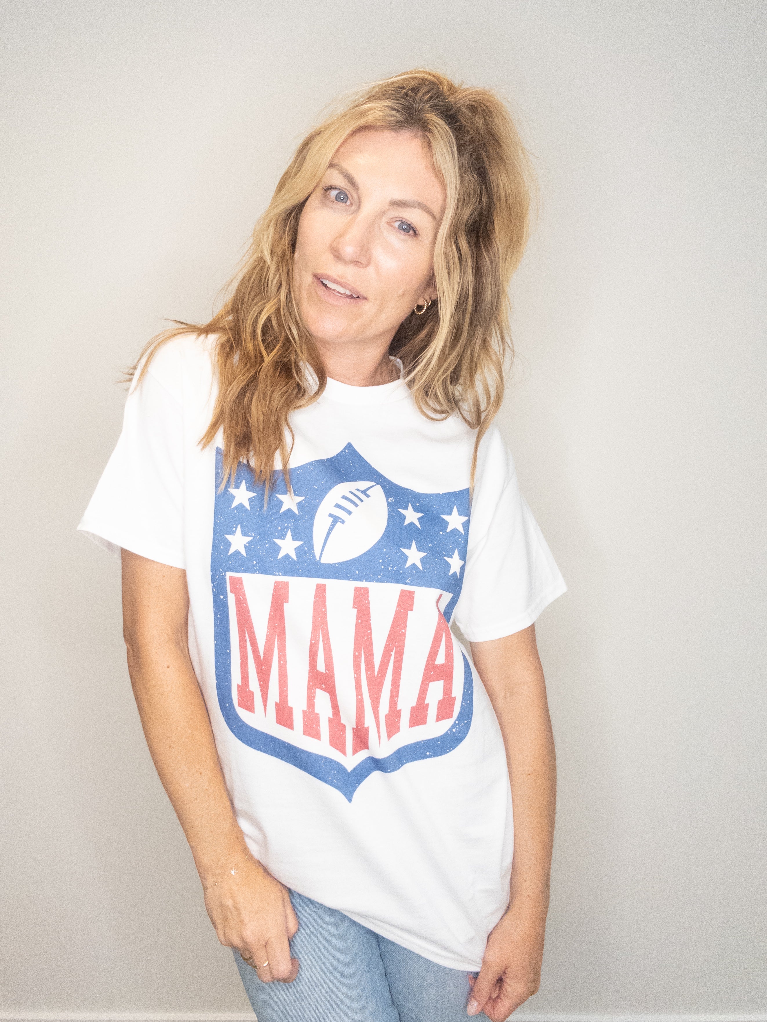 Football Mama Oversized Tee