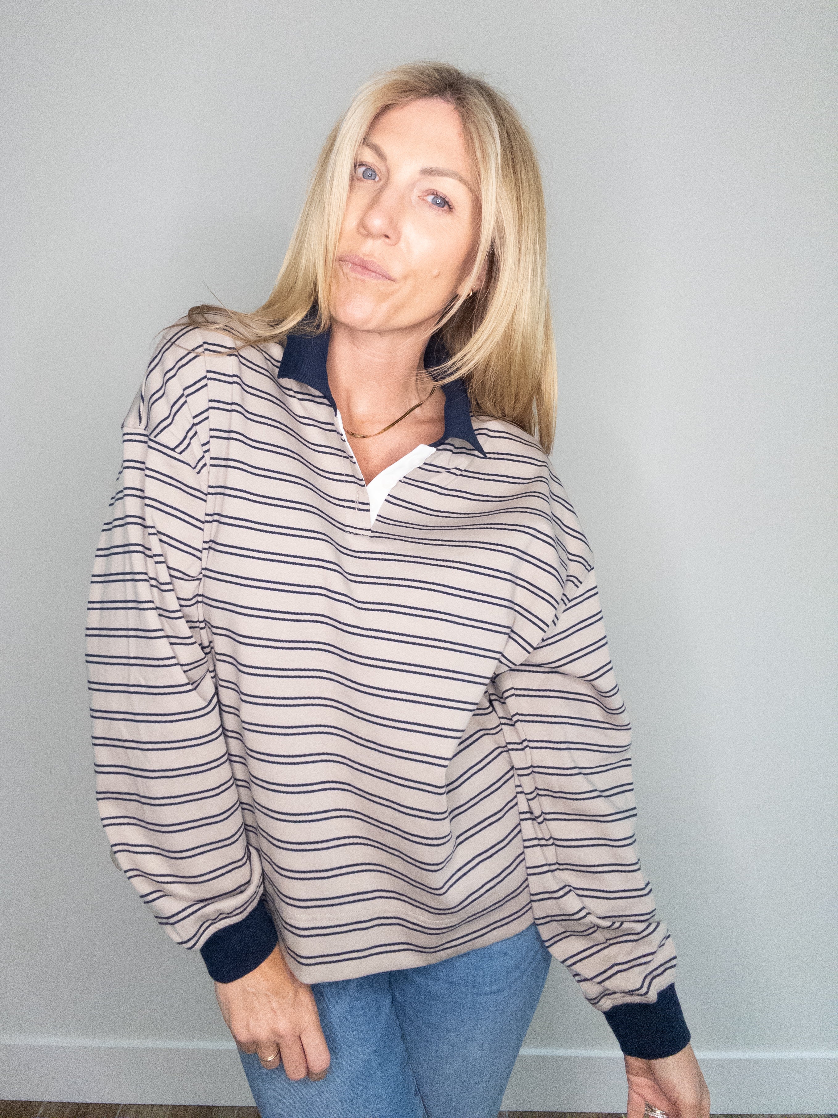 Class Is In Session Stripe Polo