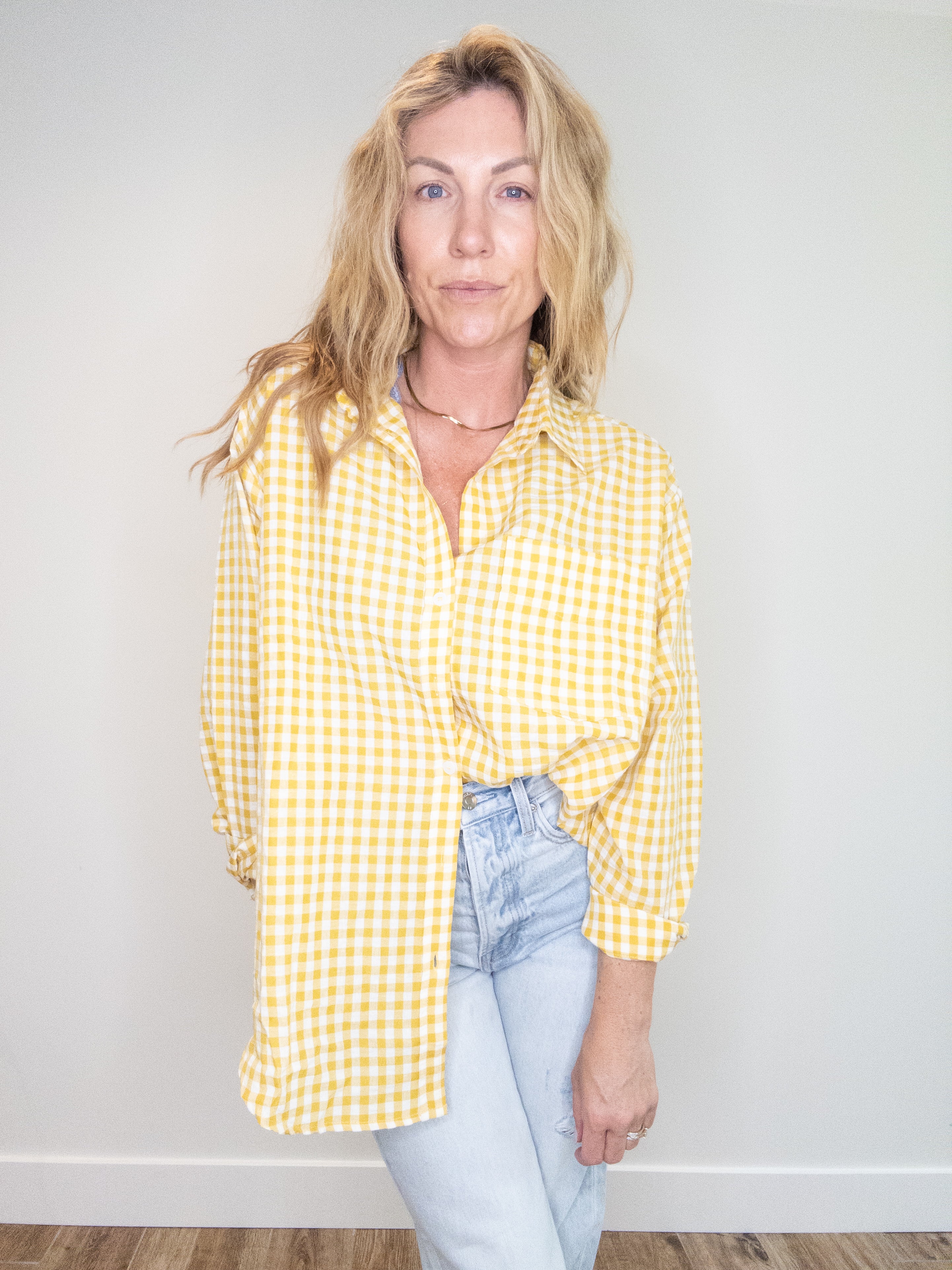 Fallen Leaf Gingham Long Sleeve