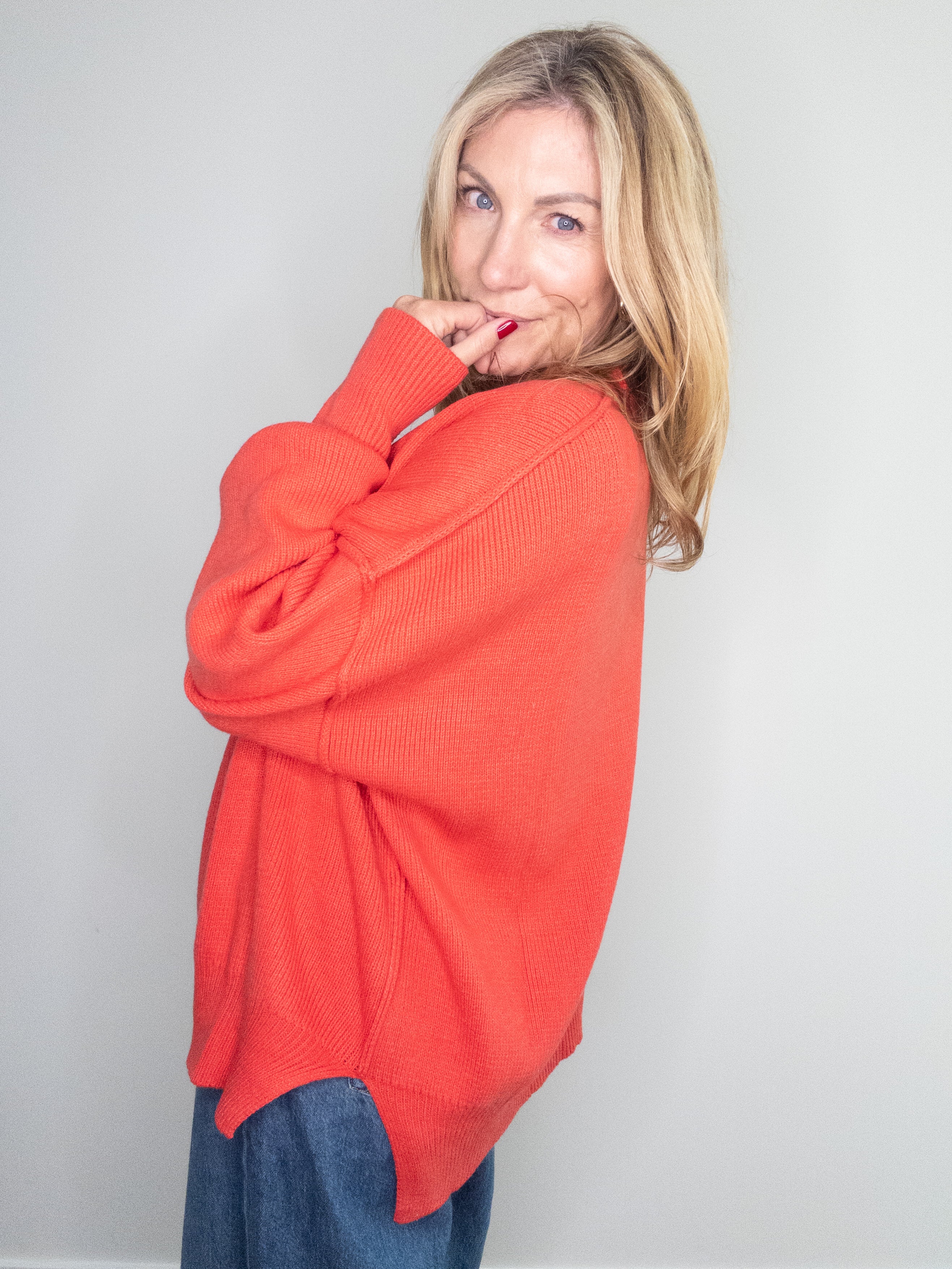 Cherry Pop Oversized Knit Sweater