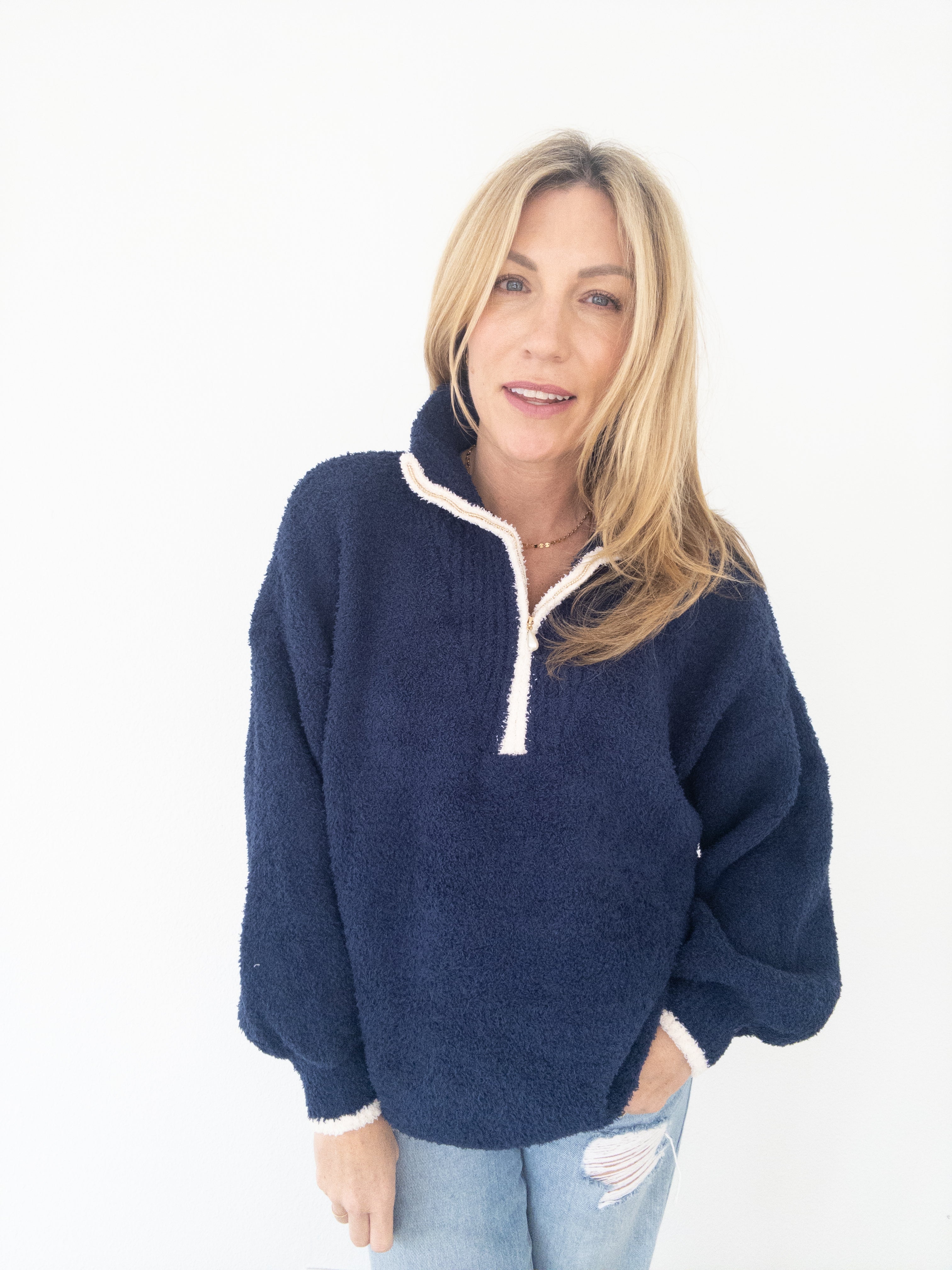 Janie Quarter Zip Sweater