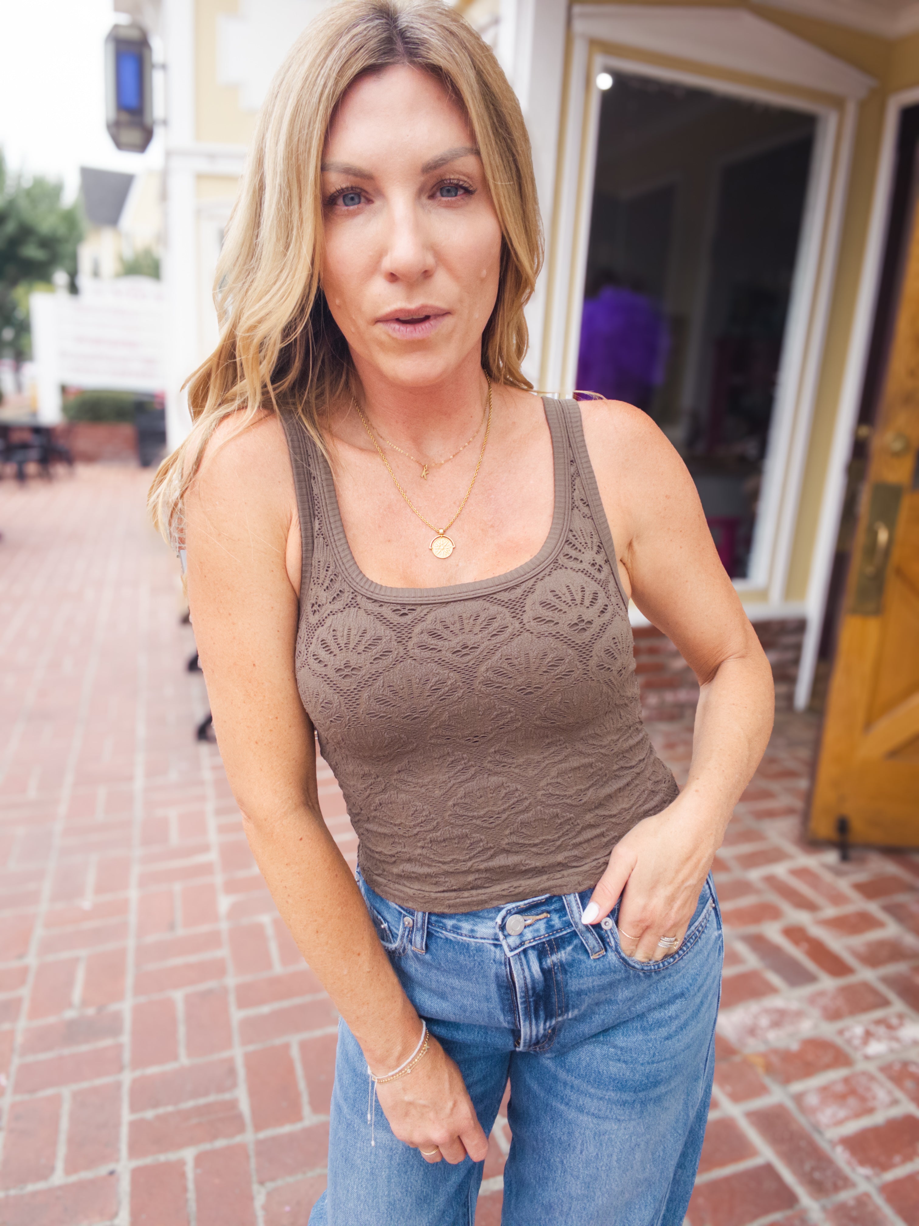 Touch of Floral Lace Tank