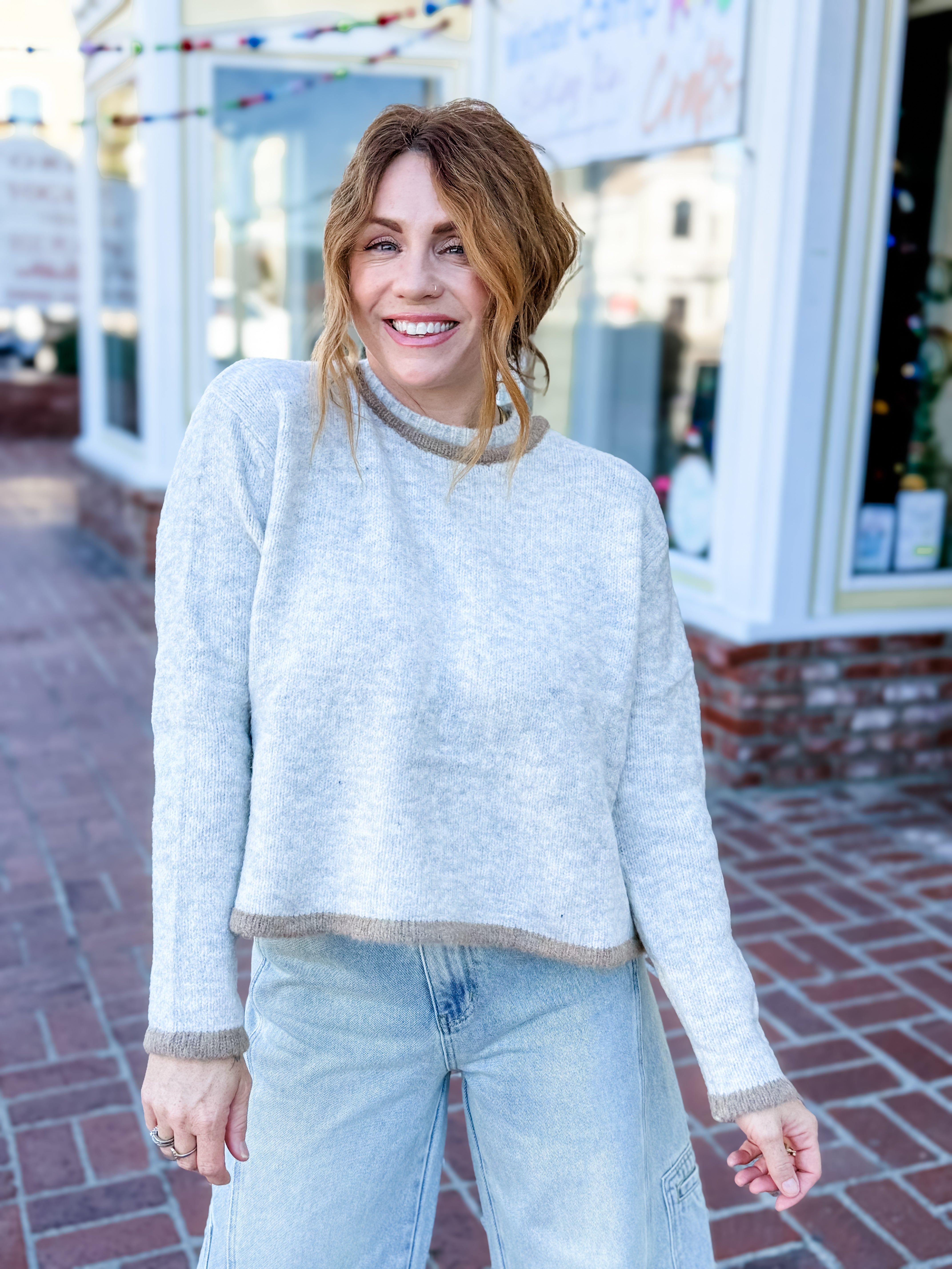 Soft Boundaries Open Back Sweater