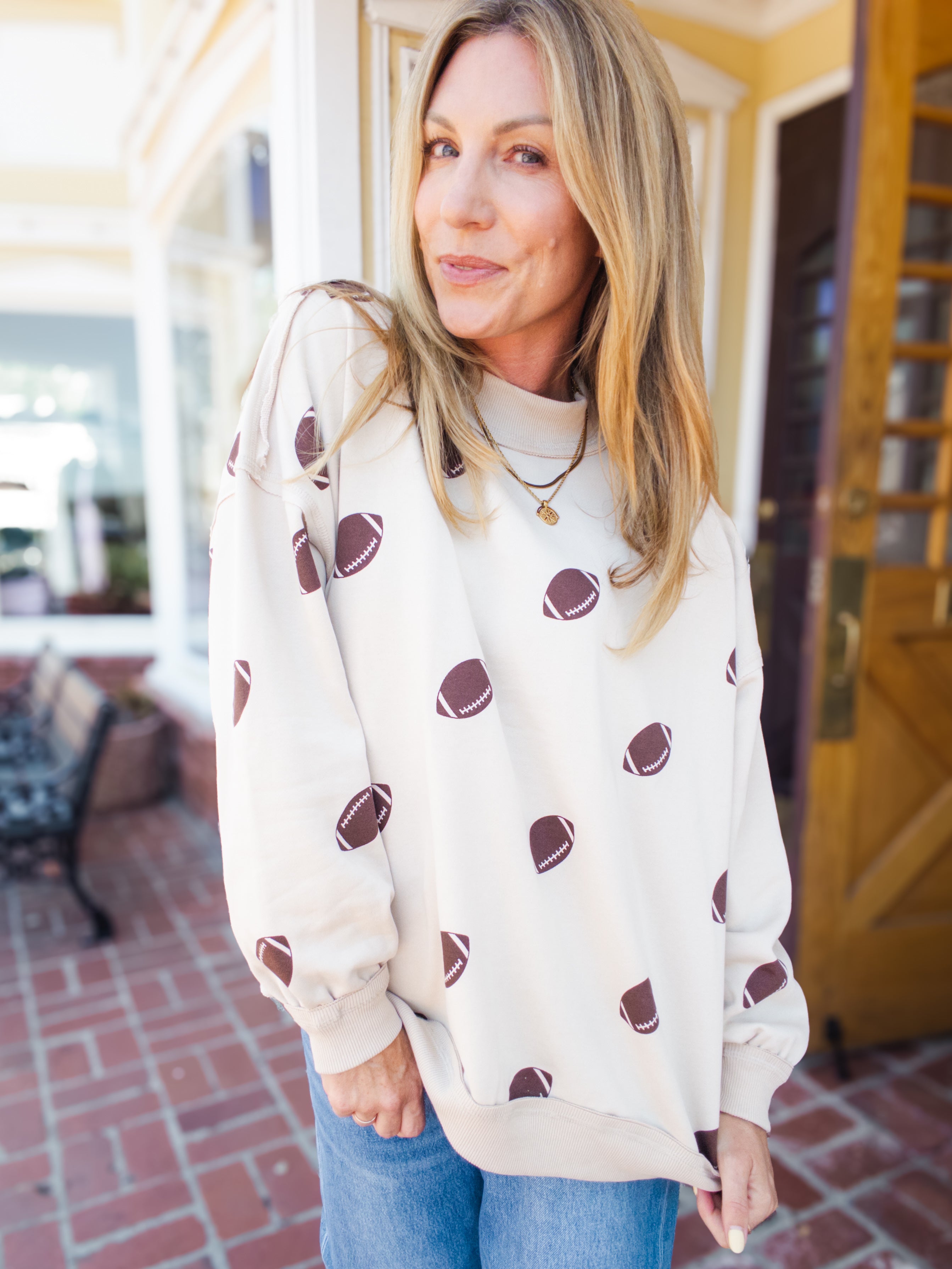 Game Day Reversible Mock Neck Sweatshirt