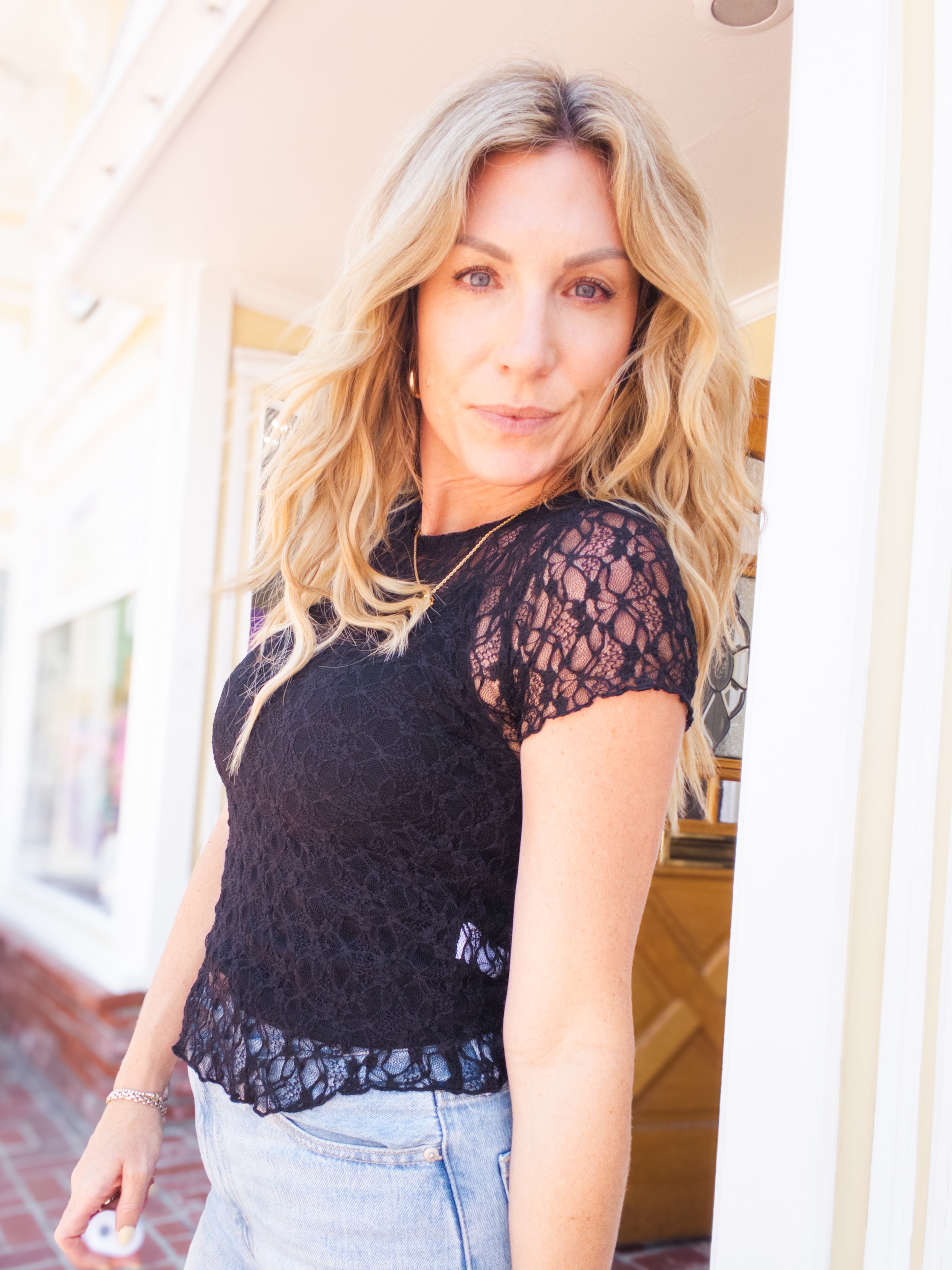 Project Social T Avila Lace Baby Tee