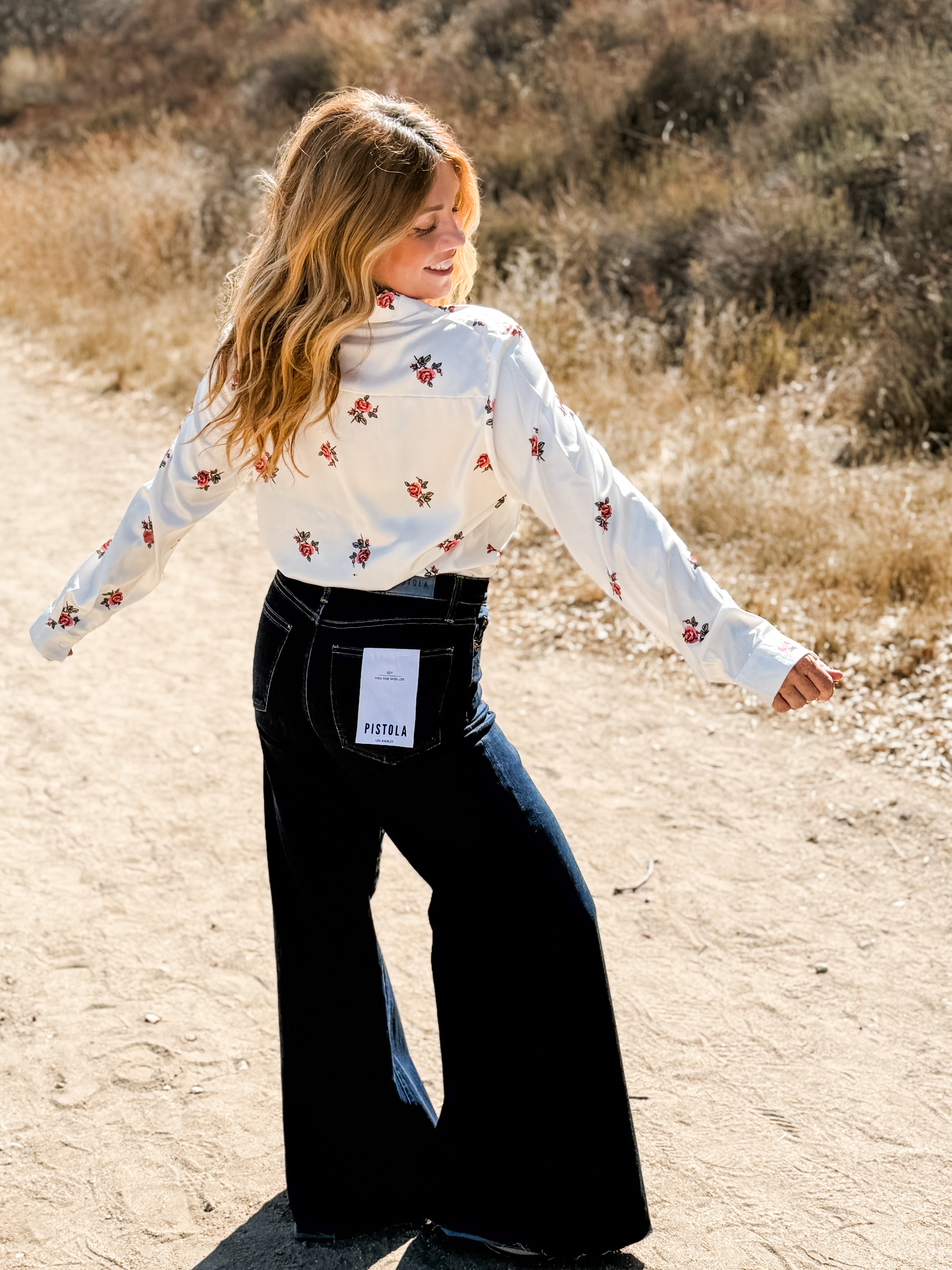 Pistola Izzy High Rise Wide Leg Pant