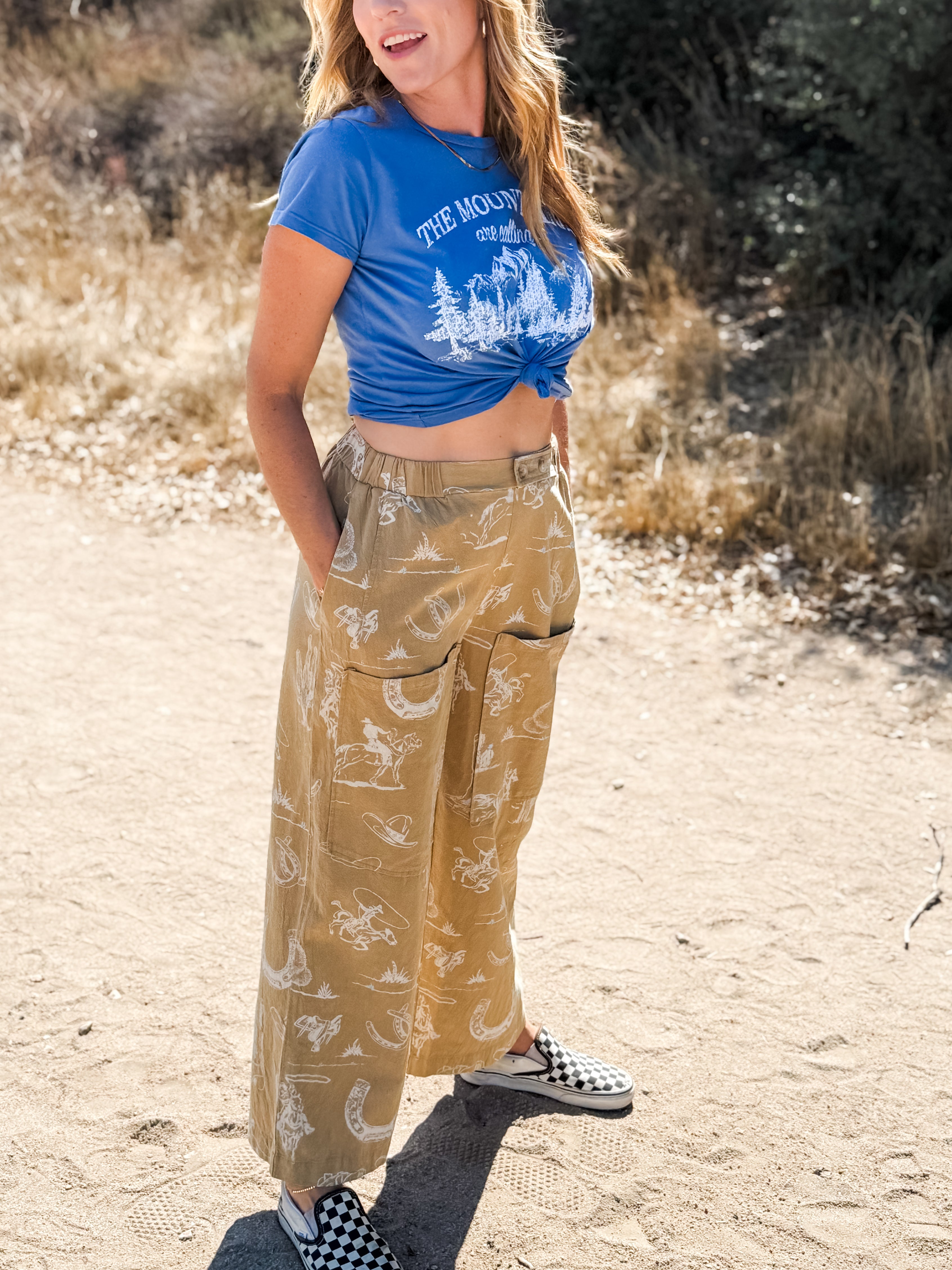 Get Rowdy Western Motif Pants