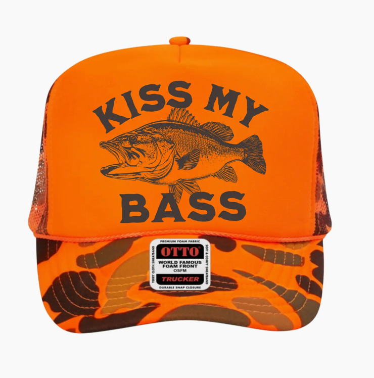 Kiss My Bass Trucker Hat