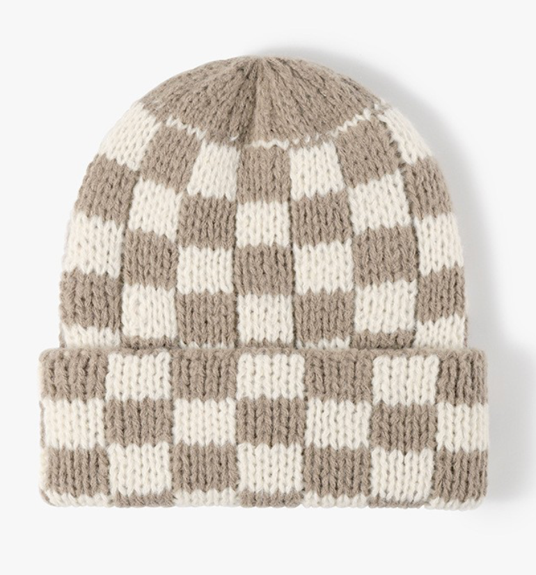 Cozy Check Beanie