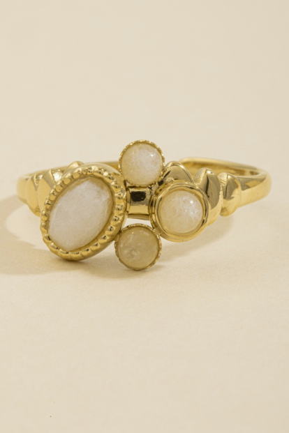 Stone Cluster Bypass Ring