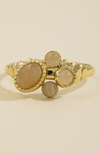 Stone Cluster Bypass Ring