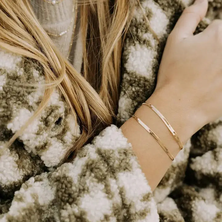Jade Herringbone Bracelet