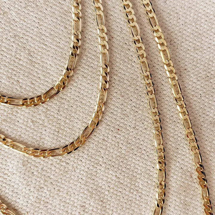 Flattened Figaro Chain Necklace
