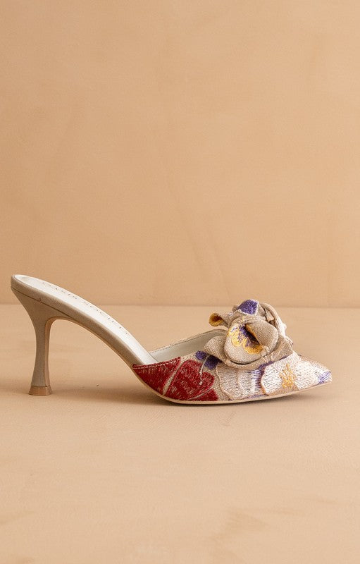 Jane Floral Kitten Heels