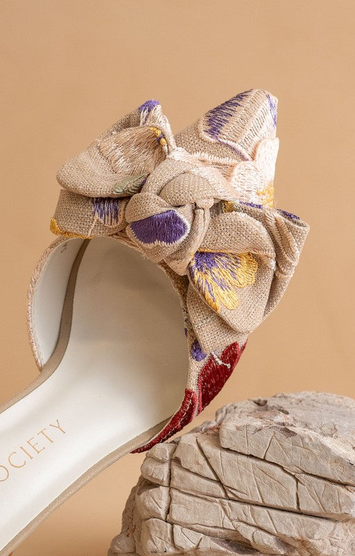 Jane Floral Kitten Heels