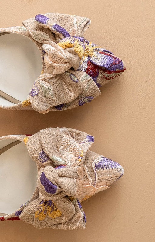 Jane Floral Kitten Heels