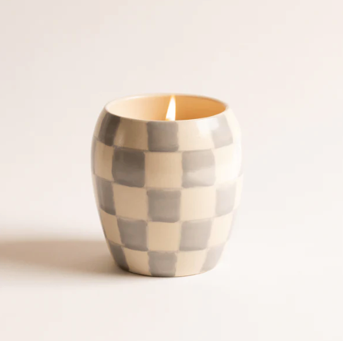 Checkmate Candle - Cotton + Teak